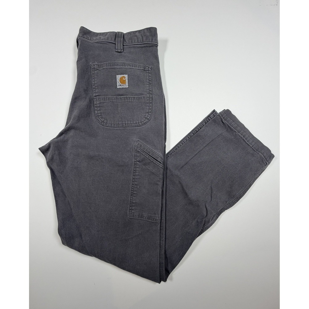 Carhartt Rugged Flex Rigby Dungaree Pants Mens 36x36 Gray Relaxed Fit 102291-039